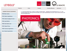 Tablet Screenshot of photonics.ld-didactic.de